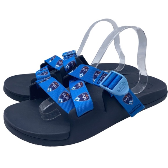 Chacos Shoes Slide Sandals PASS Futbol Club Soccer Blue...